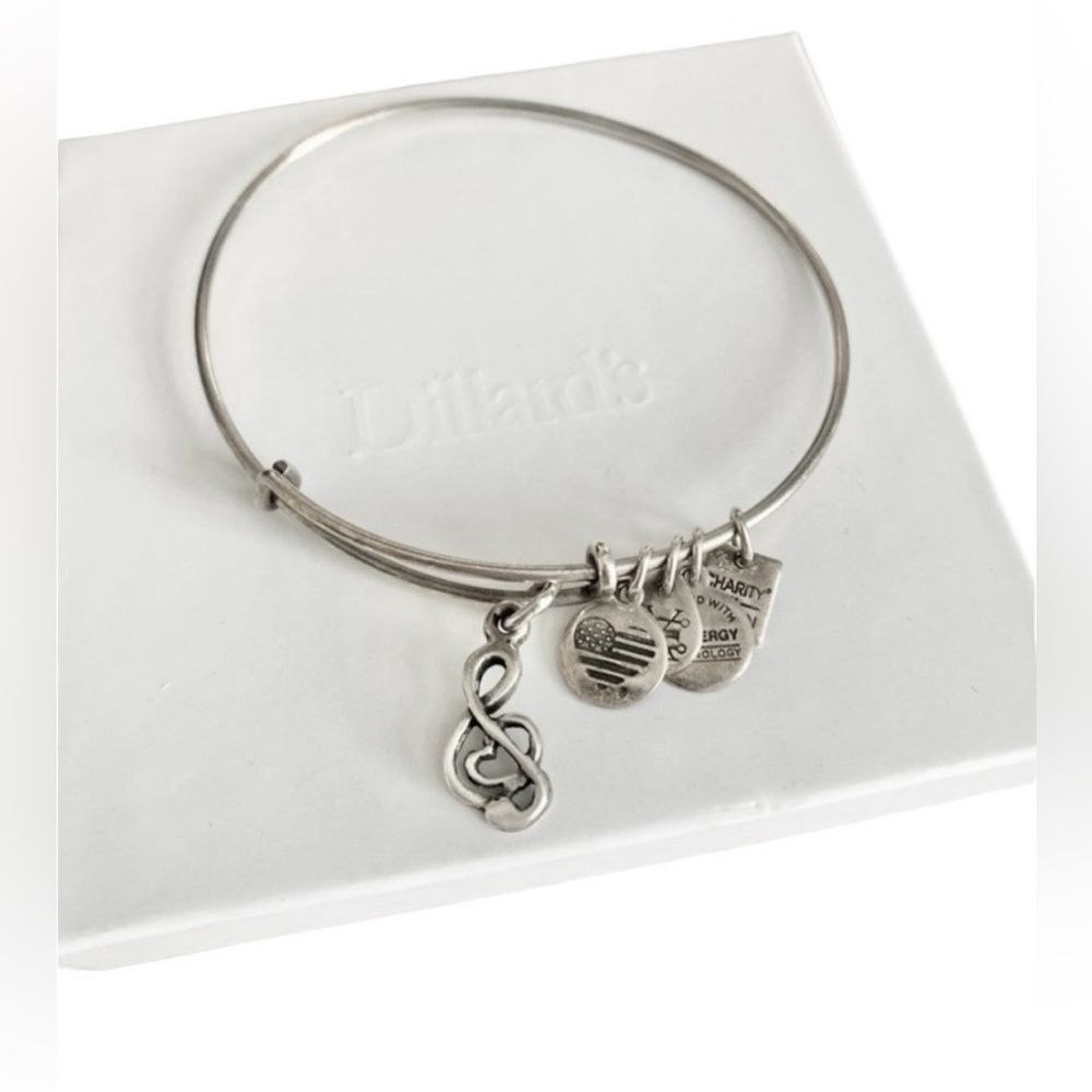 Alex & Ani silver music note bracelet